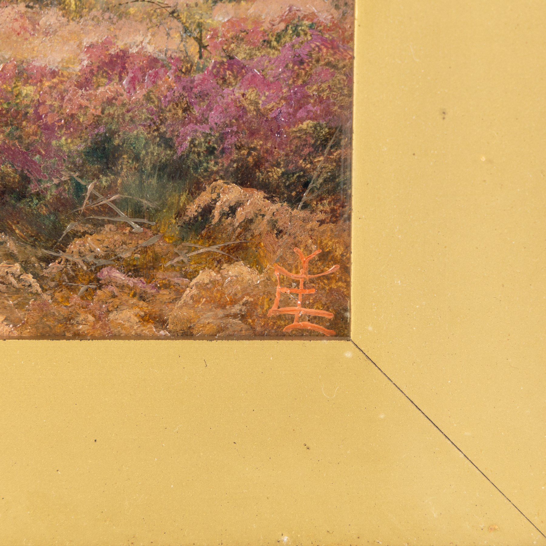 Edgar Longstaffe (British 1852-1933): 'Dartmoor', oil on board signed with monogram, titled on the mount 23cm x 43cm