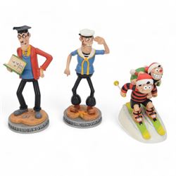 Sixteen Robert Harrop Beano Dandy Collection figures, Teacher, Roger the Dodger, Chester, Olive etc, all with original boxes 