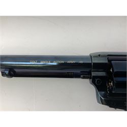 German Umarex CO2 .177 Colt Single Action Army .45 revolver, No.16L04827 L35cm overall; boxed with instructions