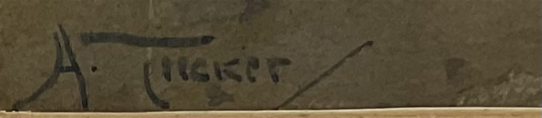 Arthur Tucker RBA (British 1864-1929): Staithes from Cowbar, watercolour signed 24cm x 35cm