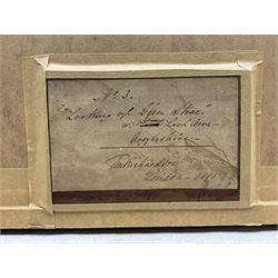 Thomas Miles Richardson Jnr. (British 1813-1890): 'Looking up Glen Strae - Loch Awe', watercolour signed and dated 1881, original title label verso 33cm x 64cm 
Provenance: private collection, purchased Christie's London 3rd September 2013 Lot 435 