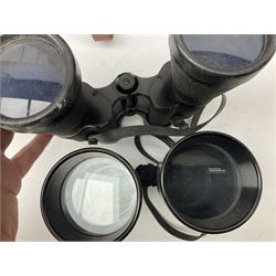 Eight cased pairs of binoculars, to include Zenith 10x50 field binoculars, Prinz 16x50, Prinzlux 10x50, Aquilus 10x35, etc, and a further binocular case