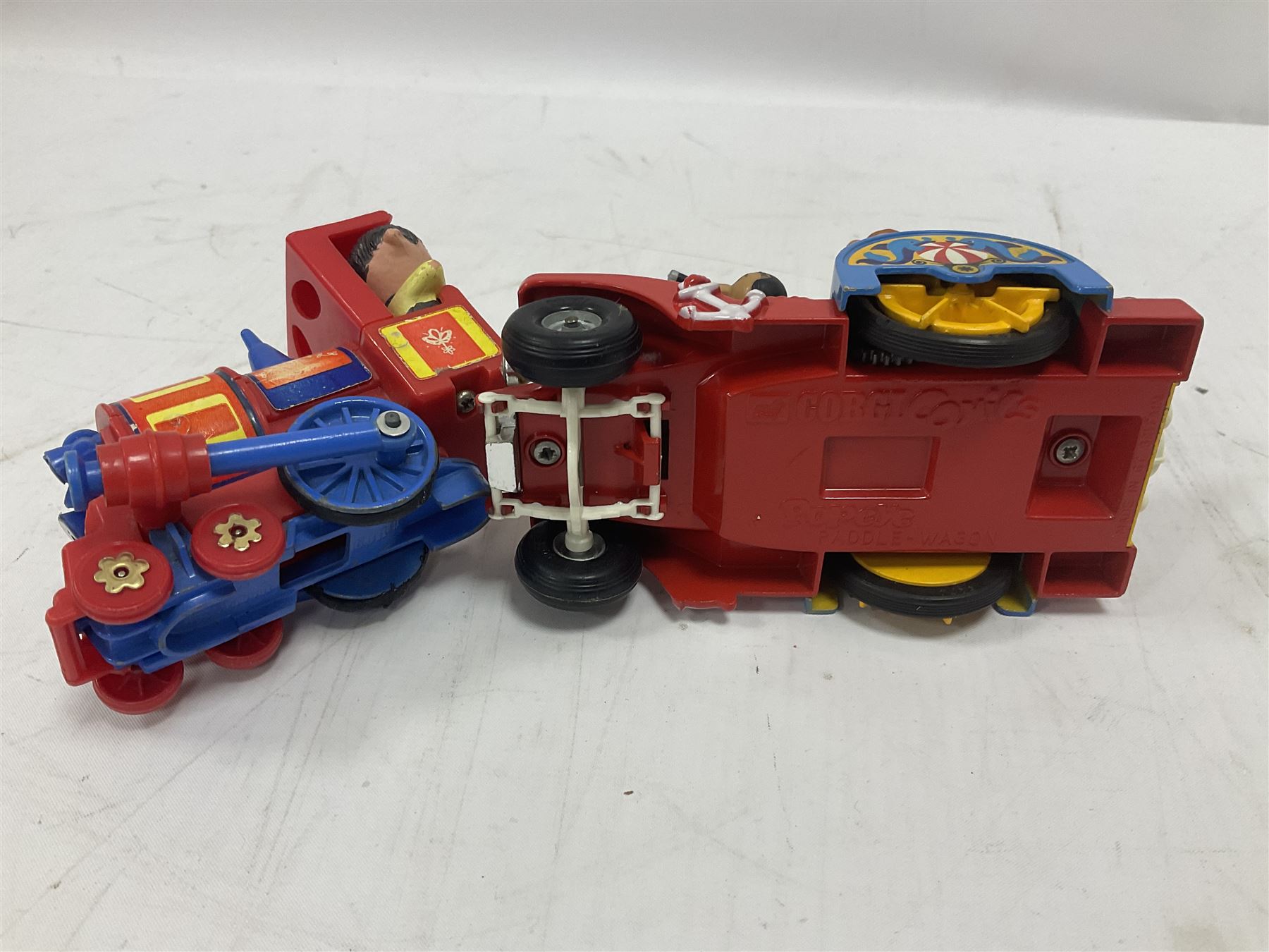 Corgi/Dinky - twelve unboxed and playworn TV/Film related die-cast models including Popeye Paddle Wagon; Dick Dastardly; Magic Roundabout; Muppets; Basil Brush; and Noddy (12)