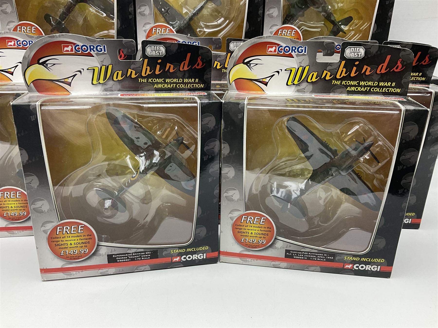 Corgi Aviation Archive - fifteen 'War Birds' Series 1; all boxed (15)