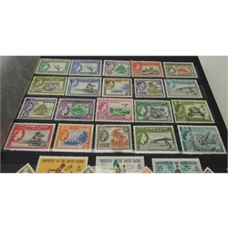  Collection of mint and used Commonwealth and World stamps including Portuguese Nyassa, 1945 to 1948 South West Africa overprints, Malts, Pitcairn Islands, part collection of 'The History of World War II', Sierra Leone, Lundy, mint Cayman Islands, stamp blocks etc, in four albums  