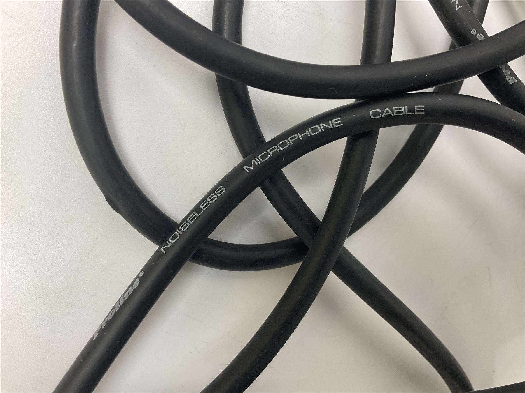 Shure SM58 Dynamic microphone; in original bag with paperwork; Shure Prologue 10H-LC Dynamic microphone; boxed; each with cable and tubular chrome adjustable stand (4)