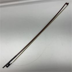 German nickel mounted pernambuco violin bow L74cm
