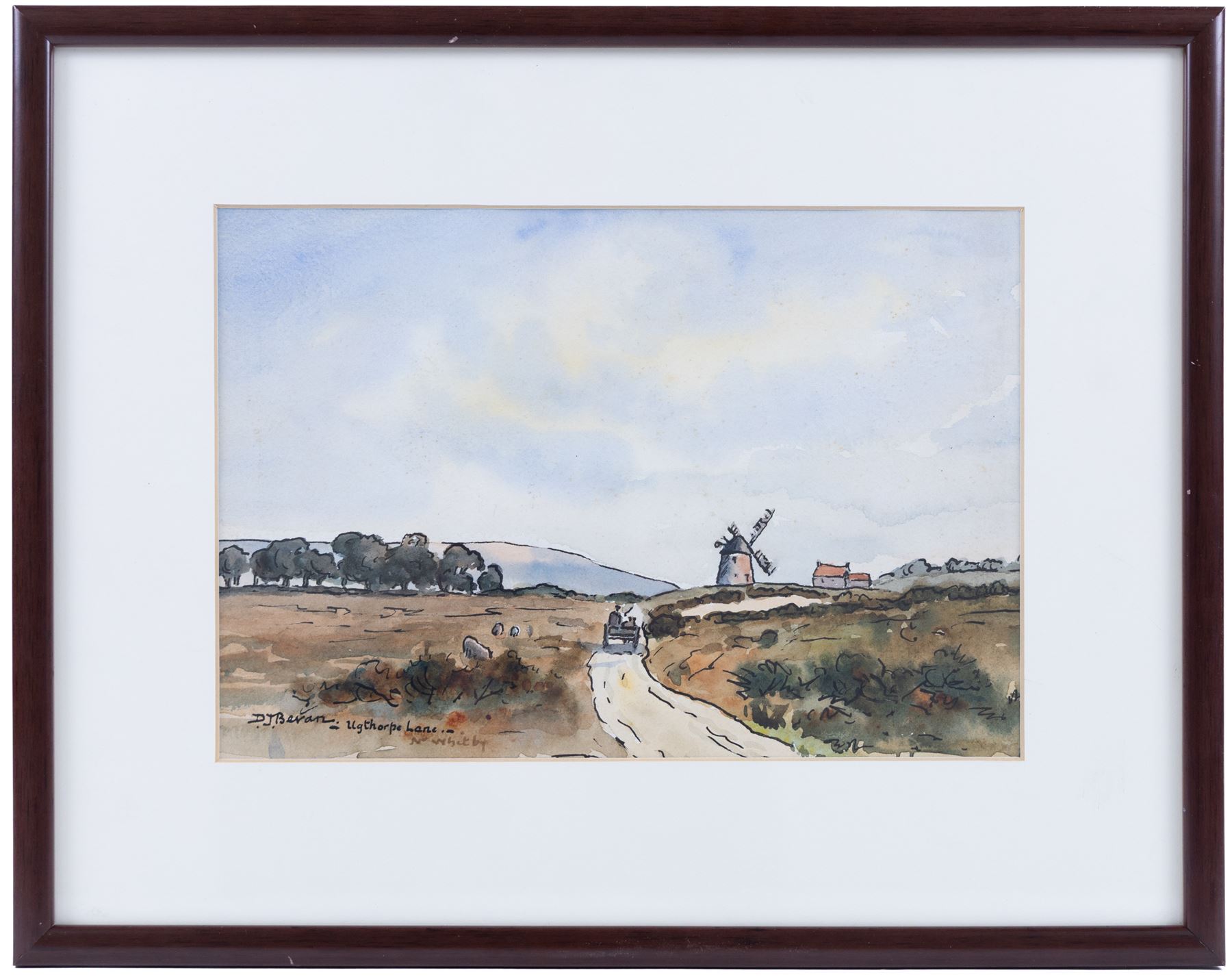 George Scarth French (British fl.1894-1910): View of Whitby, watercolour signed and dated 1885, 15cm x 24cm; together with another of 'Whitby Early Morning' signed with initials EMA, 10.5cm x 15cm and two others of Ugthorpe Lane, near Whitby, max 17cm x 25cm (4)