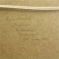 William Hutton Riddell (British 1880-1947): Owl with Mouse and Birds in a Birch Tree, pair watercolours and gouache signed  36cm x 22cm (2)