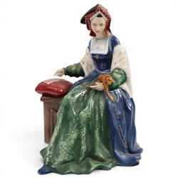 Two Royal Doulton figurines, Catherine of Aragon HN3233 and Anne Boleyn HN3232