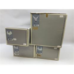 Four Lladro dove figures, comprising Taking Flight no 6288, Dove no 1015, Proud Dove no 6290 and Peaceful Dove no 6289, all with original boxes, largest example H20.5cm 