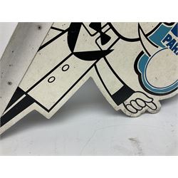 Esso Blue Paraffin double sided aluminium sign with hanging flange, H82cm