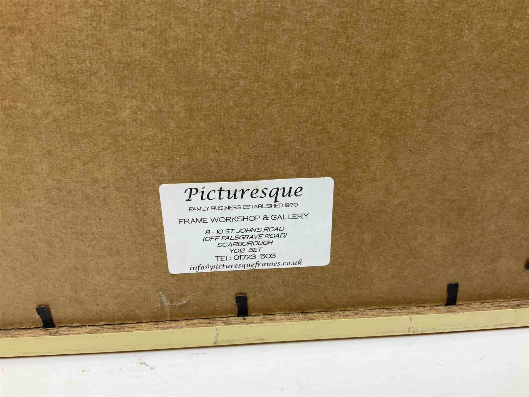 Six original illustrations for Liebig cards, mounted within a gilt frame, frame 71cm, W27cm