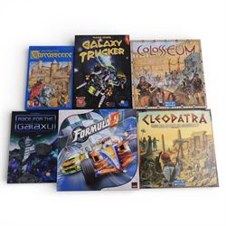 Six fantasy RPG/board games, comprising Days of Wonder Cleopatra and Colosseum, Rio Grande...