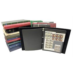 Great British and World stamps, including Trinidad and Tobago, Israel, Ireland, New Zealand, Jamaica etc, housed in various albums, folders and stockbooks, in one box