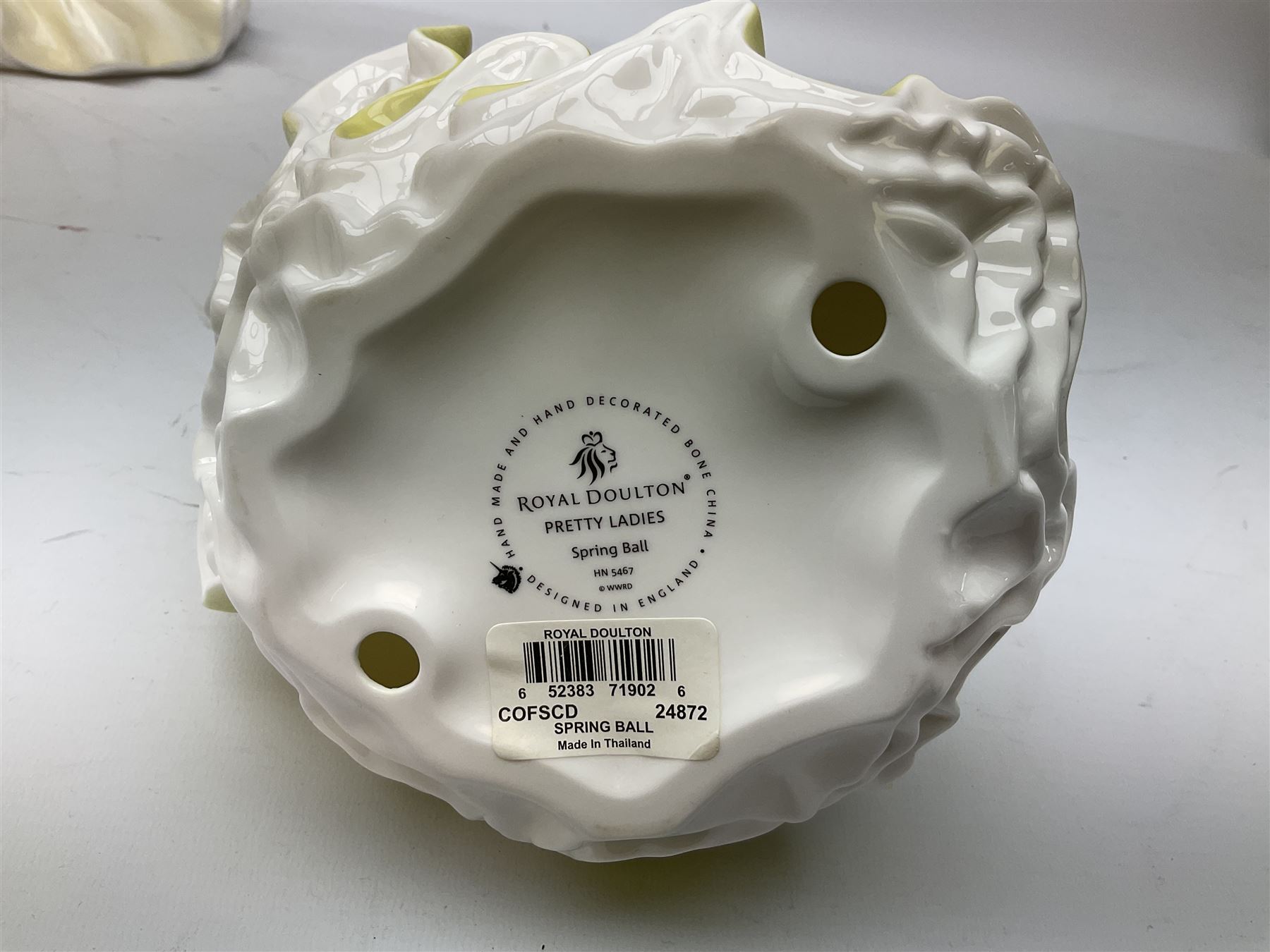 Five Royal Doulton figures from the Pretty Ladies collection, comprising Spring Ball HN5467, Autumn Ball 5465, Summer Ball HN5464, Summer HN5322 and Spring HN5321