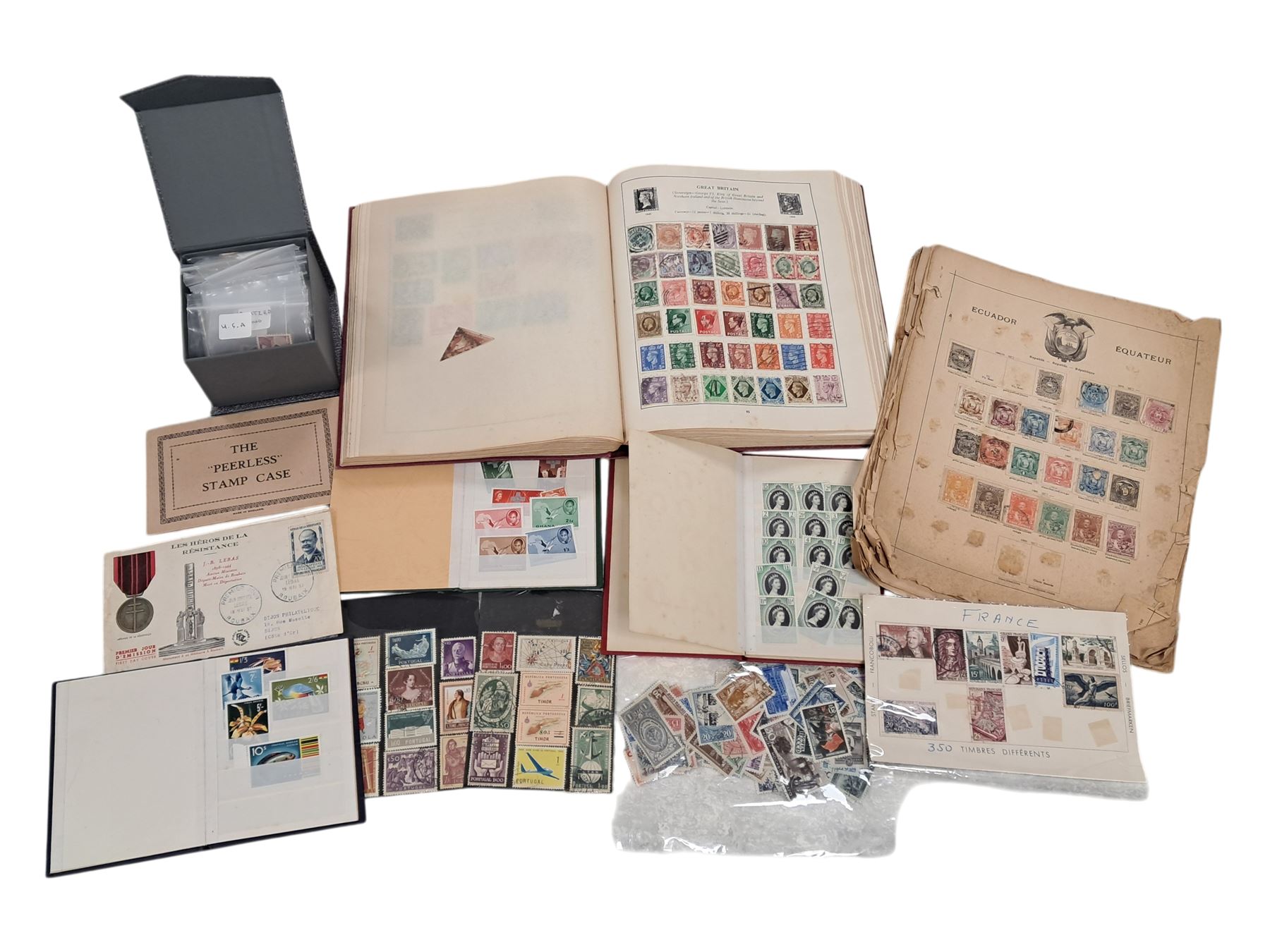 Great Britain and World stamps, 19th century and later, including Cape of Good Hope one penny red triangle, Germany, USA, etc, in one album and loose