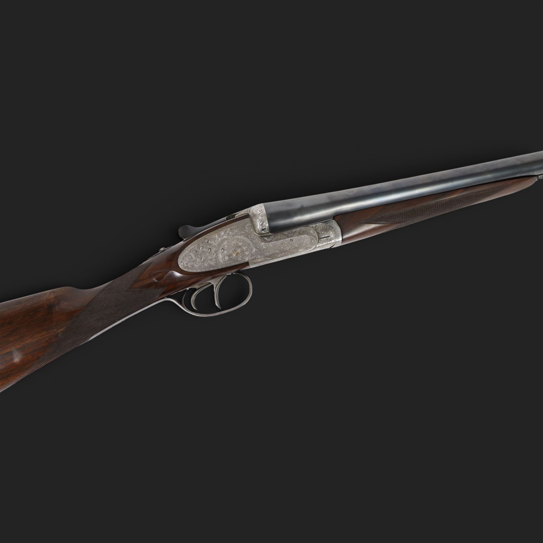 AYA 12 bore double trigger sidelock ejector, side by side double barrel shotgun with 71cm (28