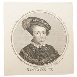 Jonathan Spilsbury (British 1748-1825) after Joshua Reynolds (British 1723-1792): 'The Rt Hon Frederick Howard of Carlisle'; Samuel Freedman (British 1773-1857): 'Baptist Noel - Eare of Gainsborough'; Guillaume Philippe Benoist (French 1725-1770): 'The Earl of Leicester - 1588'; Ignace Fougeron (British late 18th century) after Hans Holbein the Younger (German 1497-1543): 'Edward VI', four portrait engravings max 15.5cm x 11.5cm (4) (unframed)