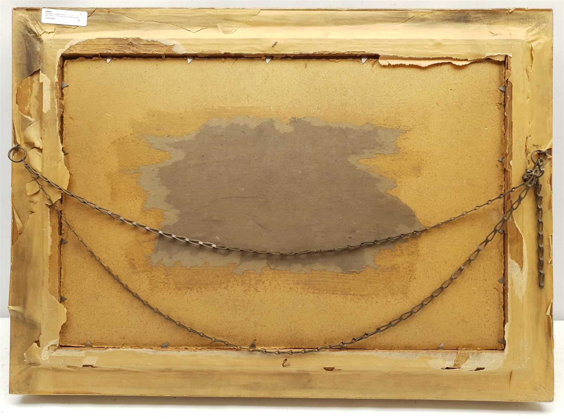 Giuseppe Giardiello (Italian 1877-1920): Girl with Goats on a Rocky Coast, oil on board signed 33cm x 51cm