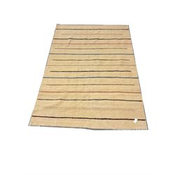 Shiraz Kilim beige ground rug, patterned stripes