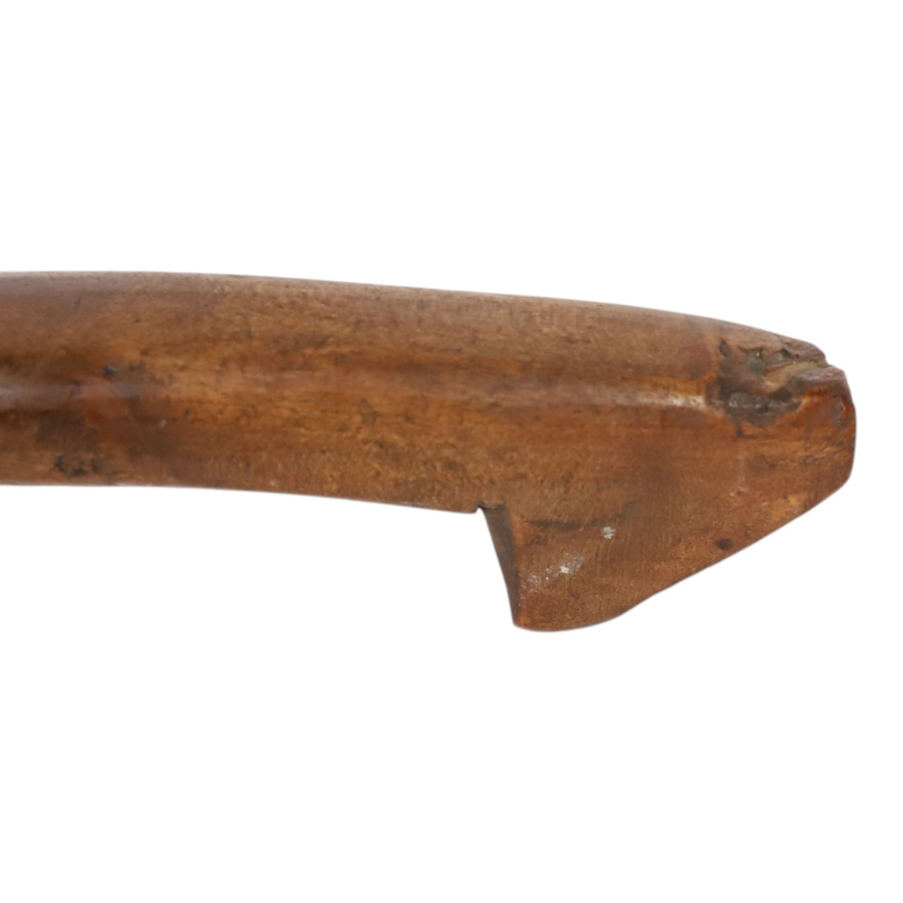 Welsh carved cawl spoon, L40cm
