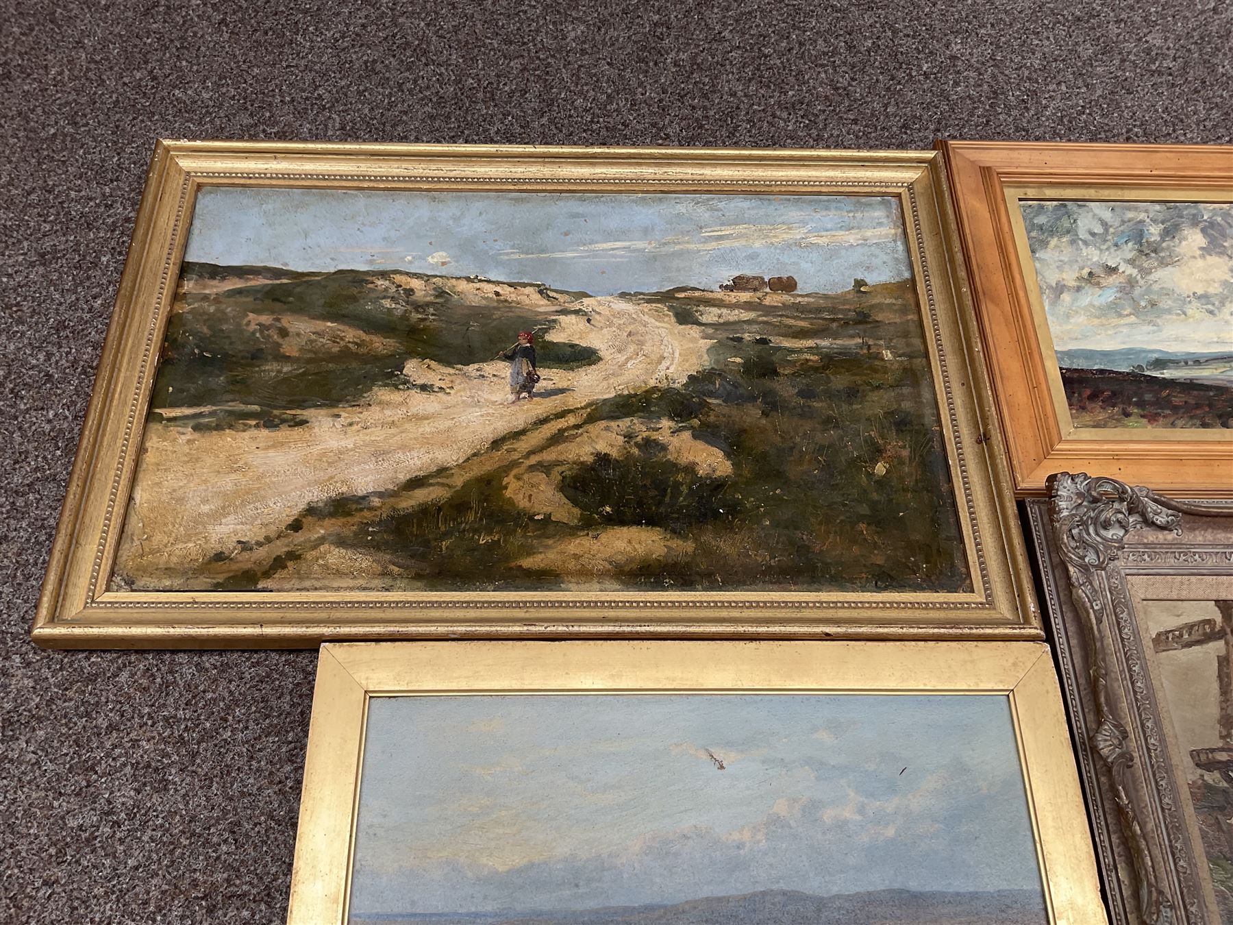 Collection of oil paintings, artists including Albert Ernest Bottomley, Stephen Denison, Hermann Sandoz, H Drummond, Ainsworth, Keith Cresswell, etc (10)