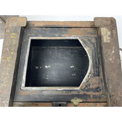 Miscellaneous shooting accessories - W.J. Bowman & Sons clay pigeon launcher; two leather cartridge belts; three cartridge bags; two canvas/leather game bags; and two metal/wooden cartridge boxes