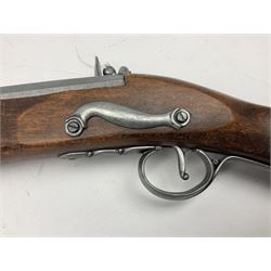 Webley Mark III .22 Sports Starting Pistol, top venting, with bakelite grips, boxed with instructions; and a reproduction Georgian Tower flintlock blunderbuss (2)
