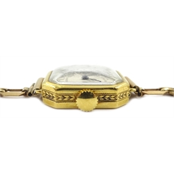  Rolex Prima ladies 18ct gold wristwatch no 48232, on 9ct gold bracelet  