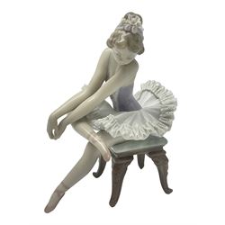  Lladro figure Opening Night, modelled as a seated ballerina, no 5498, H15cm 