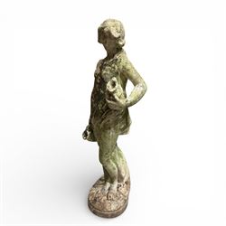 Cast stone classical figure of a water carrier