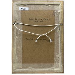 Colin Verity (British 1924-2011): Landscapes, three watercolours framed as one signed with initials, max 15cm x 14cm