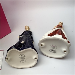 A limited edition Royal Doulton figurine, Diana, Princess of Wales, HN5066, 7576/10,000, with box and certificate, together with a further limited edition Royal Doulton figurine, Holiday Barbie, HN5531, 759/3500, with box and certificate. 