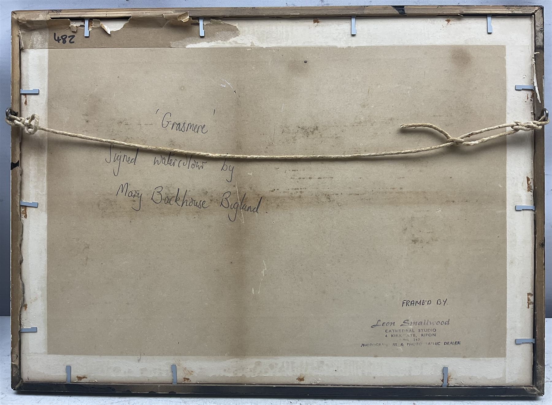 Mary Backhouse Bigland (British 1844-1908): 'Grasmere' and 'Rydale Water and Nab Cottage', pair watercolours signed, titled verso 16cm x 27cm (2)