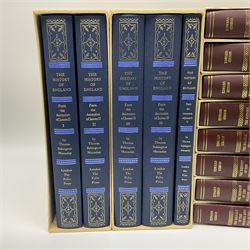 Folio Society - eighteen volumes including The History of the Decline and Fall of the Roman Empire, eight volumes, The History of England, five volumes etc, all with slip covers 