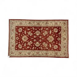 Ziegler design hand-knotted rug, woven in a traditional Sultanabad style with all-over floral palmette and vine  decoration 