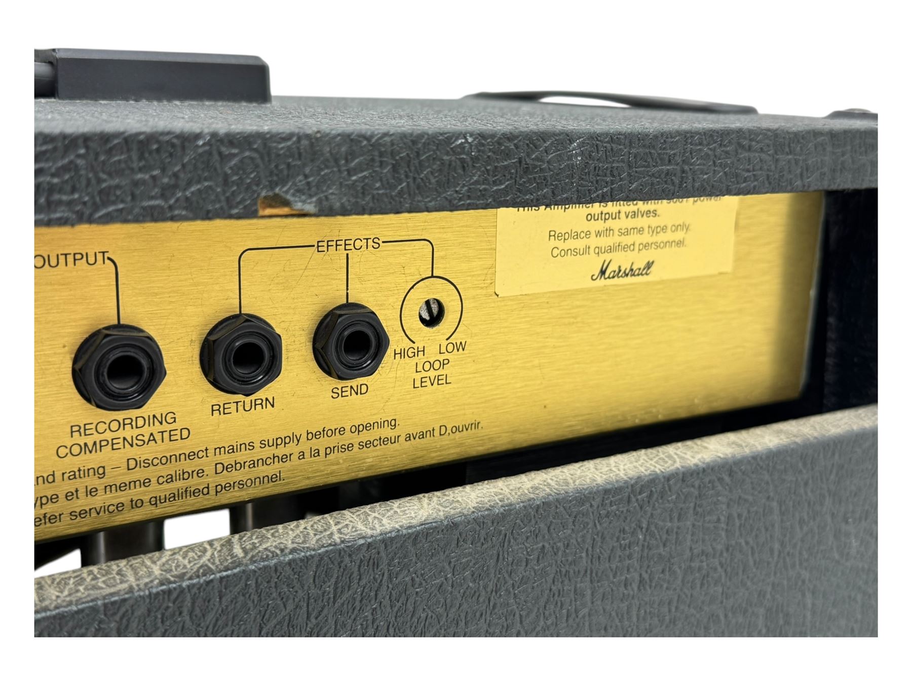 Marshall JCM 900 Model 4102 100W Hi Gain Dual Reverb guitar amplifier with Marshall pedal, amp H50cm