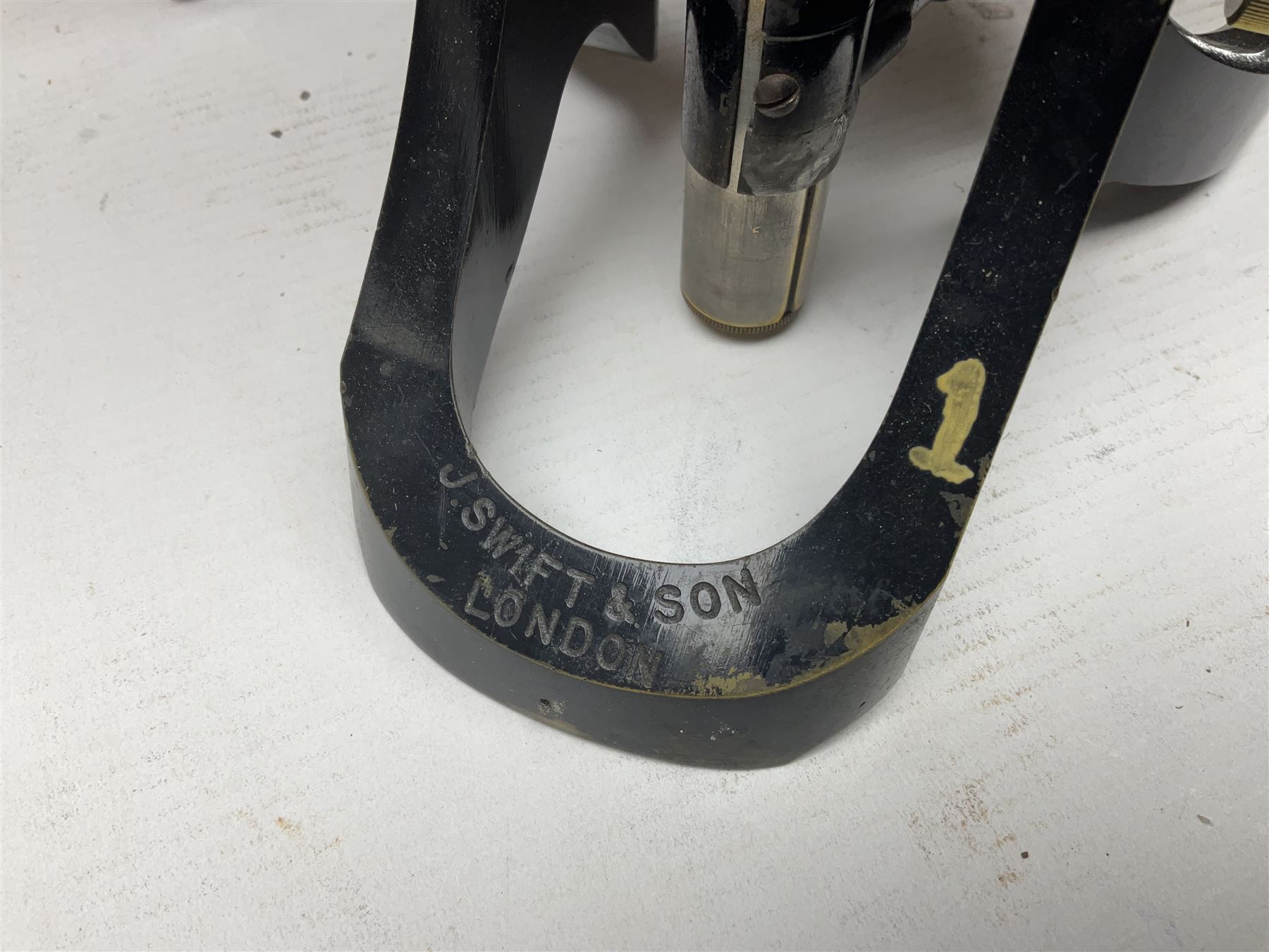 Three boxed microscopes, comprising Hawkslay & Sons Spencer Buffalo microscope no 68177, J Swift & Son microscope and R & J Back microscope no 30241