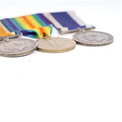 WWI Naval Long Service Group of Four Medals, comprising 1914-15 Star, British War medal, Victory Medal and Royal Naval Long Service and Good Conduct medal, awarded to J.33725, P.M.Flynn Boy.1., R.N. (later A.B. H.M.S. Queen Elizabeth)