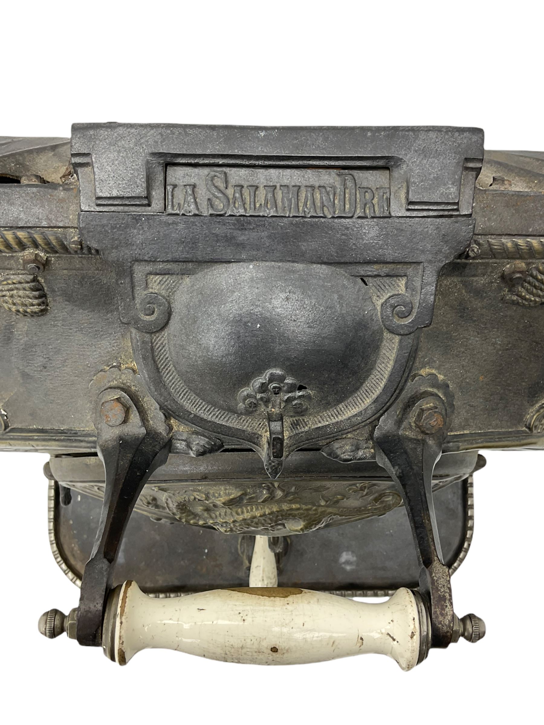 Early 20th century French La Salamandre cast iron stove