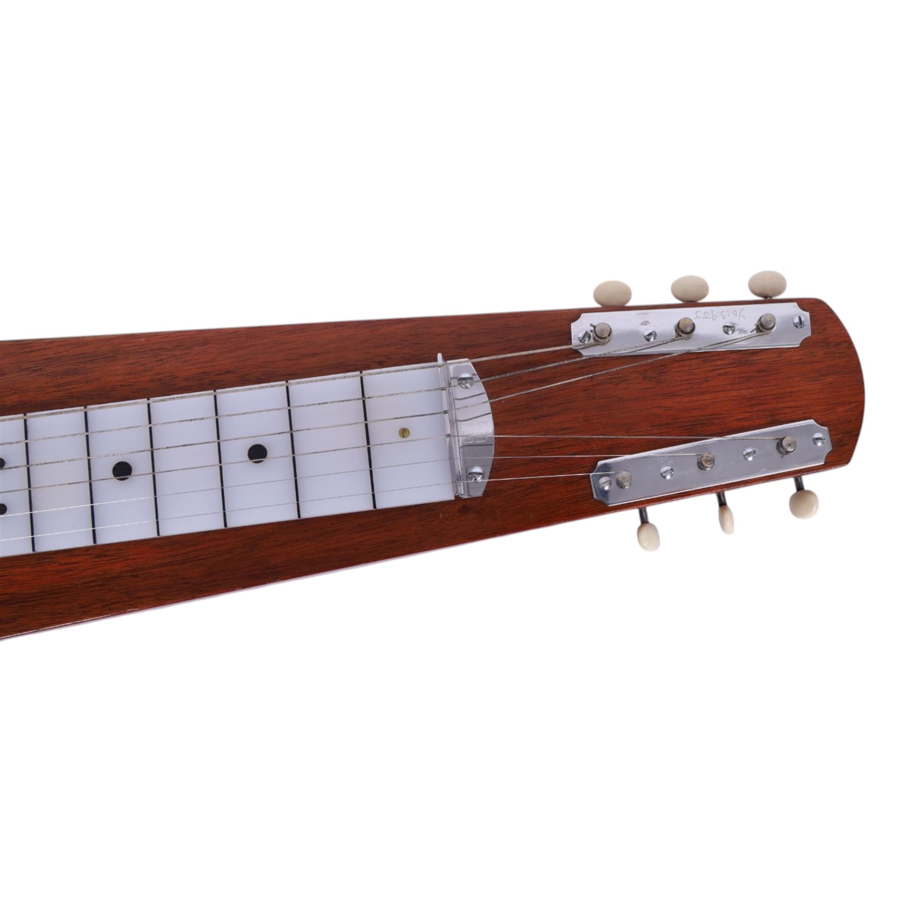 Early 1960s lap steel electric guitar with mahogany body and Plato pick-up, L81.5cm
