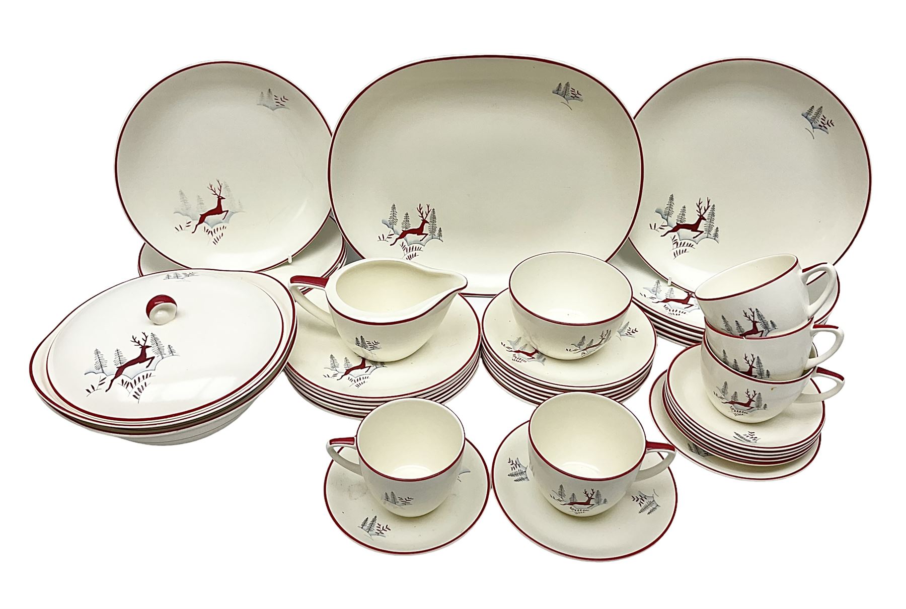 Crown Devon Stockholm patterned tea and dinner wares | Antiques