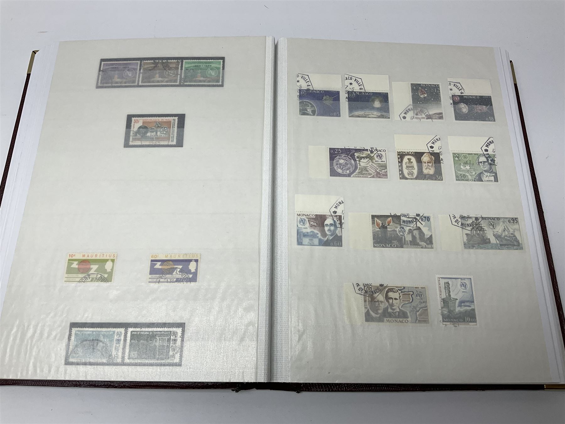 Thematic stamp collection relating to satellites, telecommunications and space from various Countries including Angola, Antigua, Ascension, Australia, Bahamas Barbados, Bhutan, British Virgin Islands, Denmark, Ecuador, Israel etc, a mint and used collection housed in three stockbooks