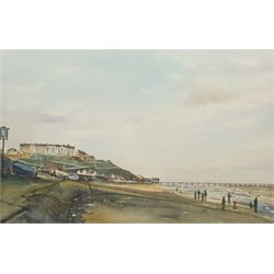 Carol Fawcett (British Contemporary): 'Saltburn', watercolour signed 30cm x 46cm; WF Briggs (British 20th century): 'St Mary's Abbey' York, watercolour signed 35cm x 44cm (2)