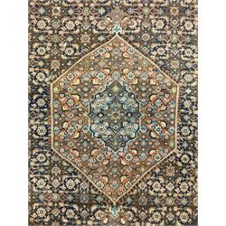 Persian Bidjar hand knotted carpet, beige and red ground