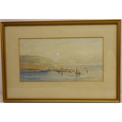  Robert Clarkson (British 1857-1924): 'Scarborough', watercolour signed and titled 16cm x 32cm  