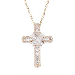 18ct gold baguette and round brilliant c