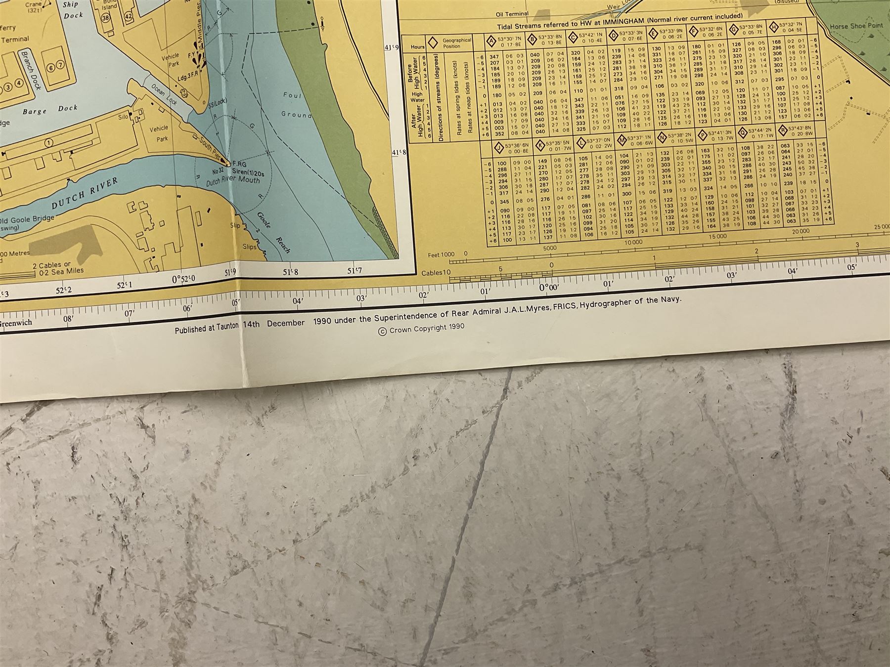 Two late 20th century charts of the River Humber entitled 'River Humber and the River Ouse and Trent' 1993 and 'River Humber Spurn to Barton Haven' (rolled)