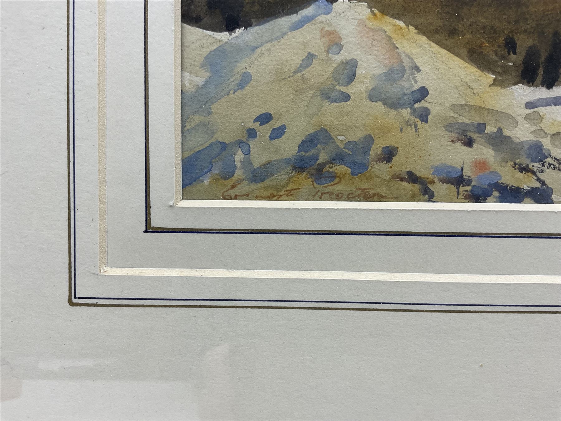 Ernest Procter (British 1886-1935): Distant Cathedral, watercolour signed 26cm x 36cm 